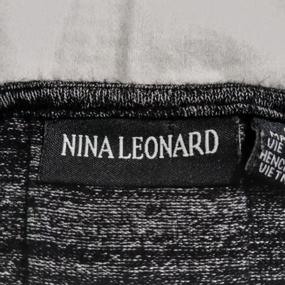 Nina Leonard Large Long-sleeved pockets heather grey A line dress high quality - Picture 2 of 13